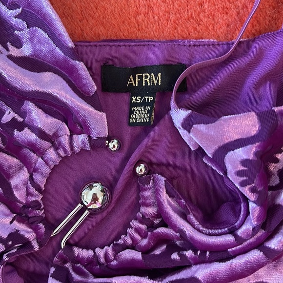 AFRM Cullen Dress in Violet Wave sz. XS - Picture 6 of 8